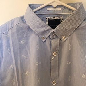 Cactus Man casual button down shirt